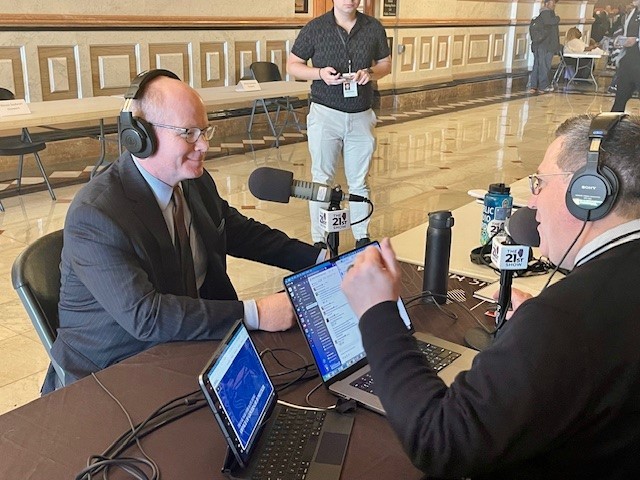 Senate President Don Harmon discusses current events with Illinois Public Media's The 21st Show